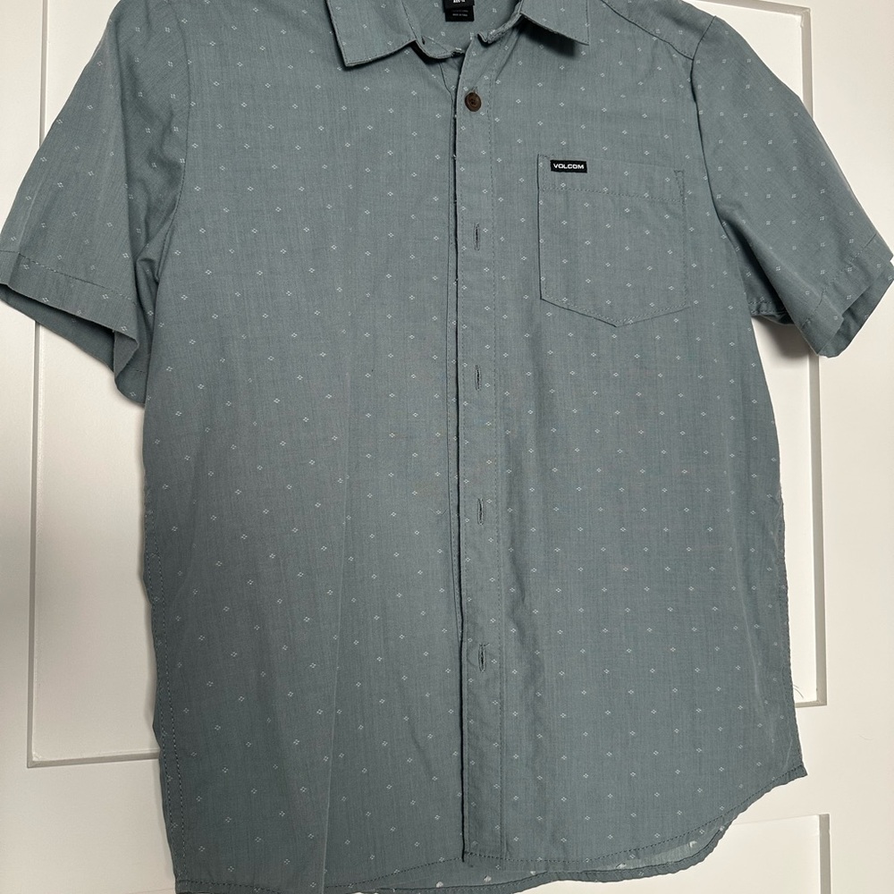 Volcom Kids Blue Button Down Shirt